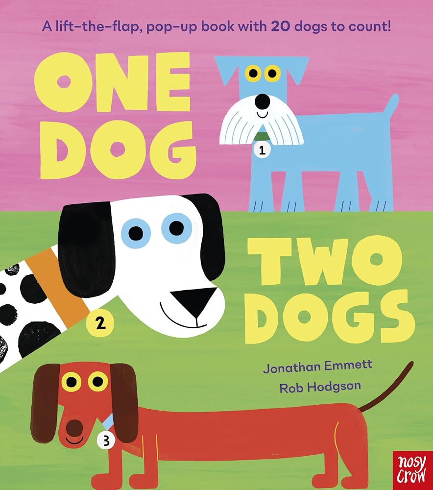 One Dog, Two Dogs: A lift-the-flap, pop-up book with 20 dogs to count! cover image